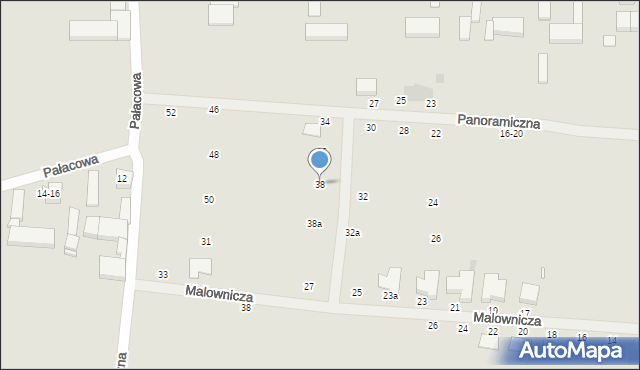 Kalisz, Panoramiczna, 38, mapa Kalisza