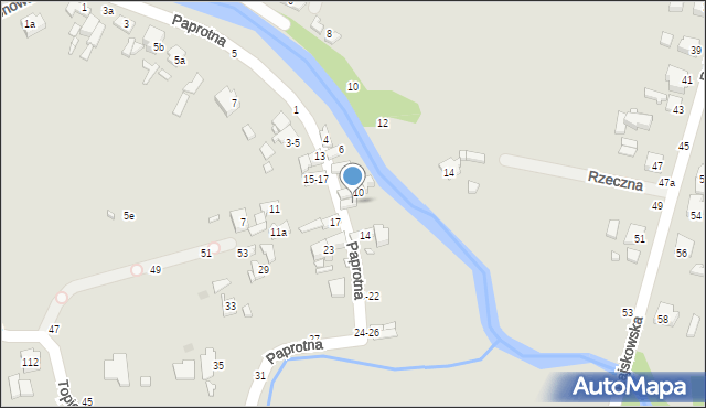 Kalisz, Paprotna, 12, mapa Kalisza