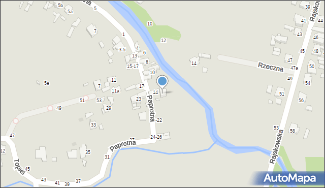 Kalisz, Paprotna, 16, mapa Kalisza