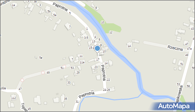 Kalisz, Paprotna, 19, mapa Kalisza