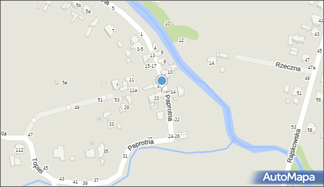Kalisz, Paprotna, 21, mapa Kalisza