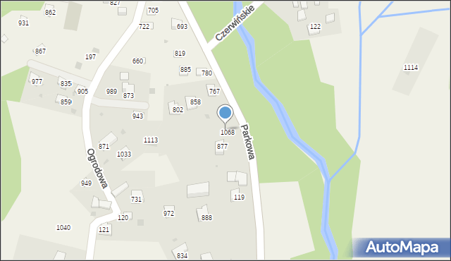 Kamesznica, Parkowa, 712, mapa Kamesznica