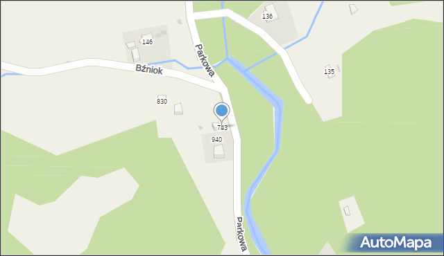 Kamesznica, Parkowa, 743, mapa Kamesznica