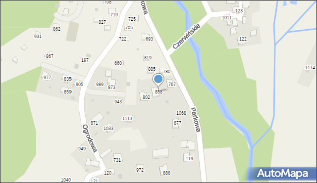 Kamesznica, Parkowa, 858, mapa Kamesznica