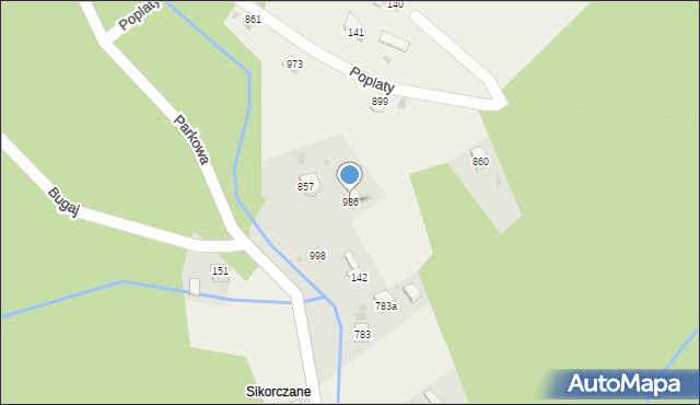 Kamesznica, Parkowa, 986, mapa Kamesznica