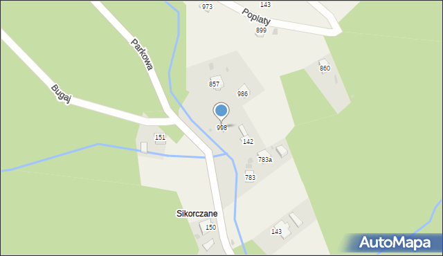 Kamesznica, Parkowa, 998, mapa Kamesznica