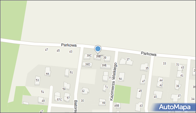 Kąpino, Parkowa, 39B, mapa Kąpino