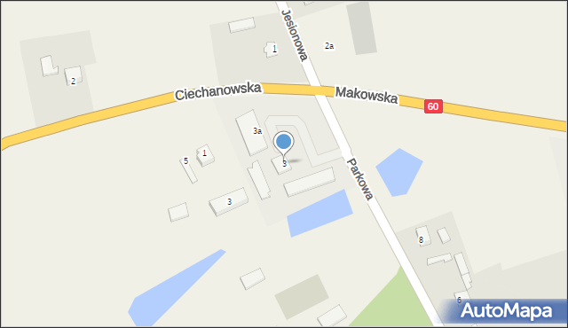 Karniewo, Parkowa, 3, mapa Karniewo