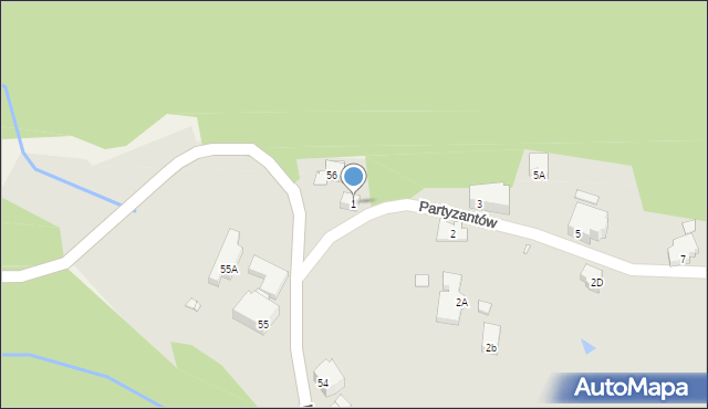 Karpacz, Partyzantów, 1, mapa Karpacz