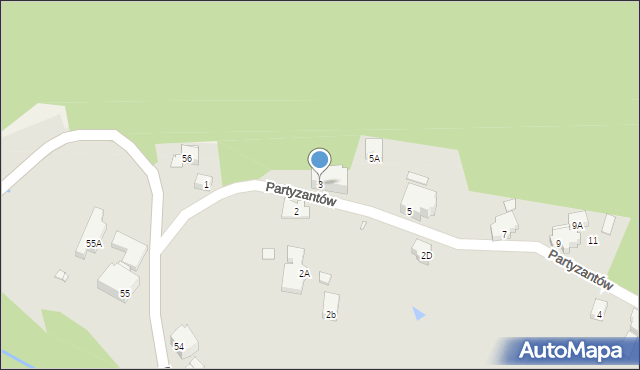 Karpacz, Partyzantów, 3, mapa Karpacz