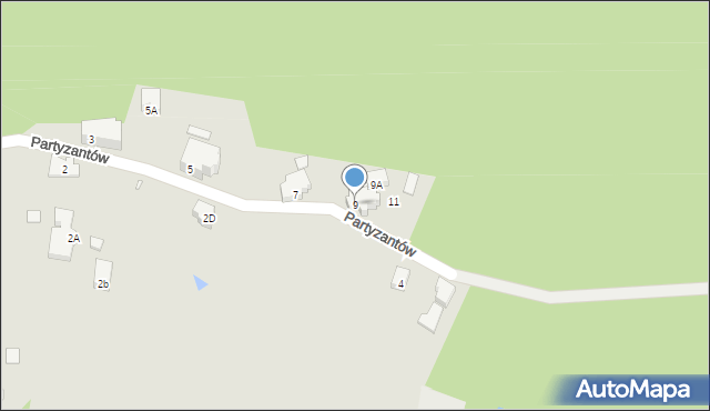 Karpacz, Partyzantów, 9, mapa Karpacz