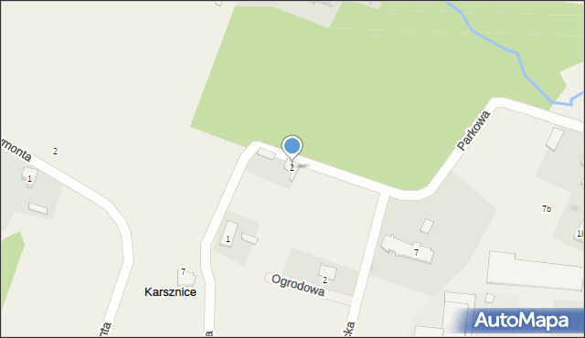 Karsznice, Parkowa, 2, mapa Karsznice