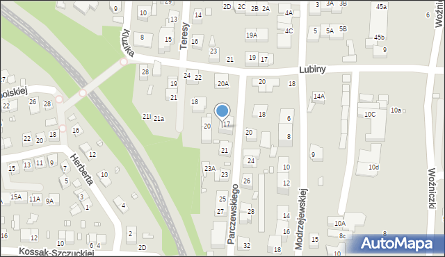 Katowice, Parczewskiego Bogusława, 19, mapa Katowic