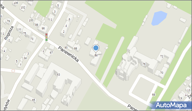 Katowice, Panewnicka, 84, mapa Katowic