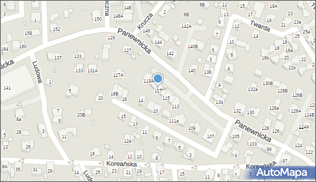 Katowice, Panewnicka, 117, mapa Katowic