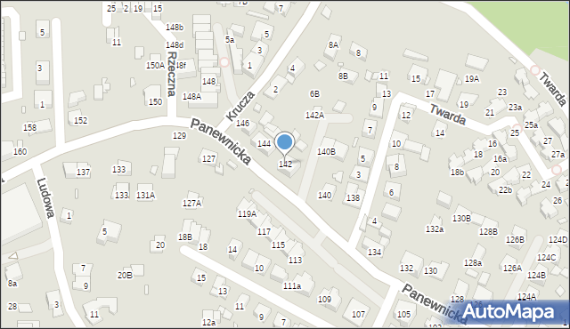 Katowice, Panewnicka, 142, mapa Katowic