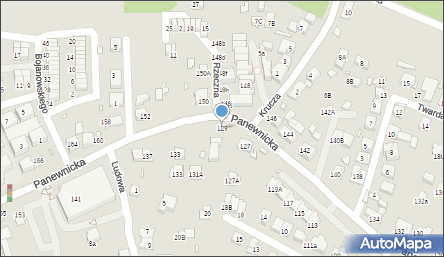 Katowice, Panewnicka, 129, mapa Katowic