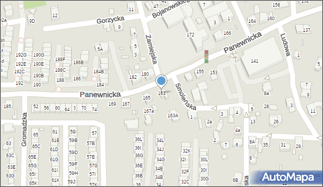 Katowice, Panewnicka, 163, mapa Katowic