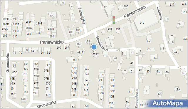 Katowice, Panewnicka, 163A, mapa Katowic