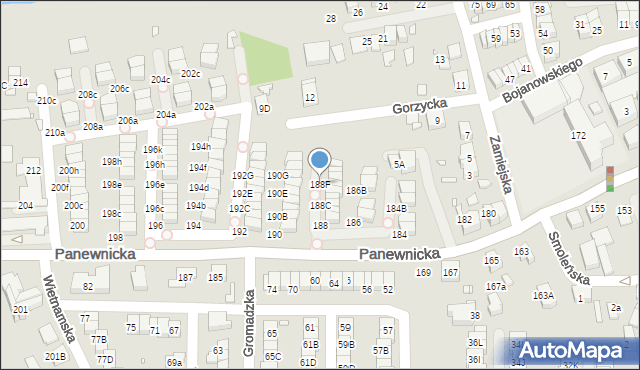 Katowice, Panewnicka, 188F, mapa Katowic