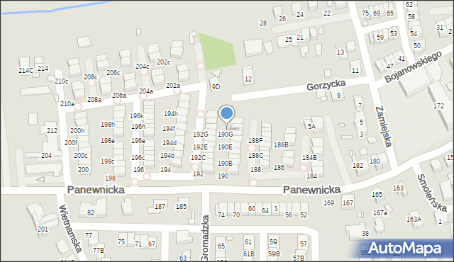 Katowice, Panewnicka, 190H, mapa Katowic