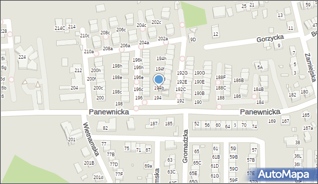 Katowice, Panewnicka, 194a, mapa Katowic