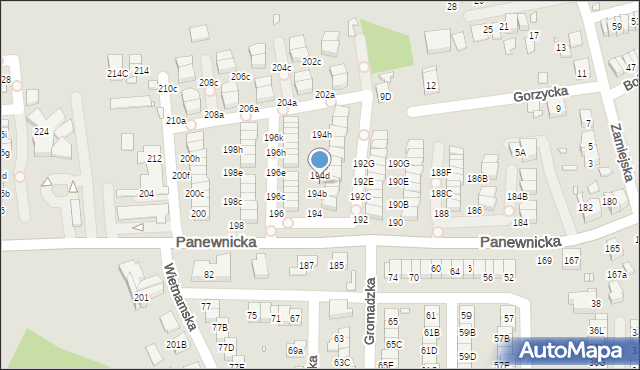 Katowice, Panewnicka, 194c, mapa Katowic