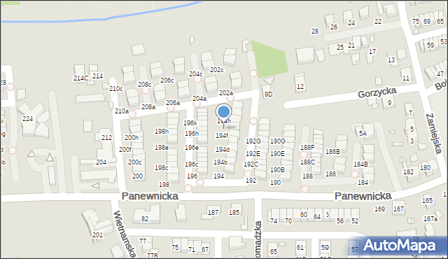 Katowice, Panewnicka, 194g, mapa Katowic