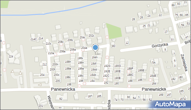 Katowice, Panewnicka, 194j, mapa Katowic