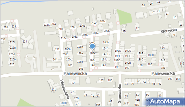 Katowice, Panewnicka, 196e, mapa Katowic
