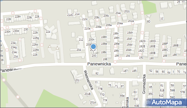 Katowice, Panewnicka, 200a, mapa Katowic