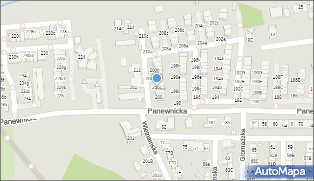 Katowice, Panewnicka, 200b, mapa Katowic