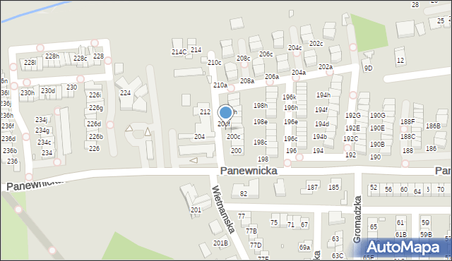 Katowice, Panewnicka, 200e, mapa Katowic