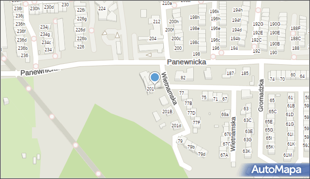 Katowice, Panewnicka, 201A, mapa Katowic