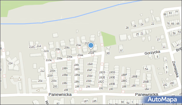 Katowice, Panewnicka, 202a, mapa Katowic