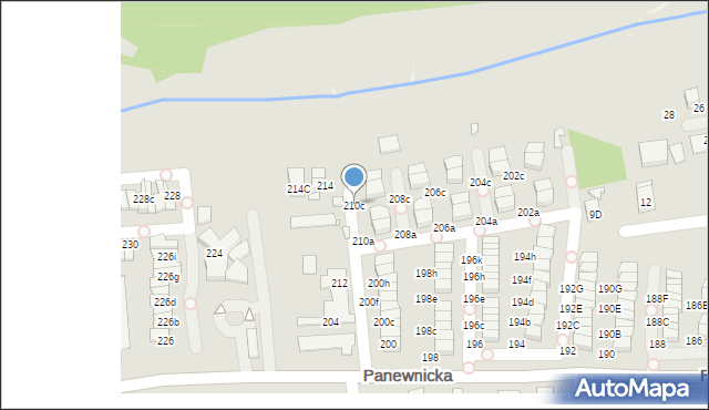 Katowice, Panewnicka, 210c, mapa Katowic