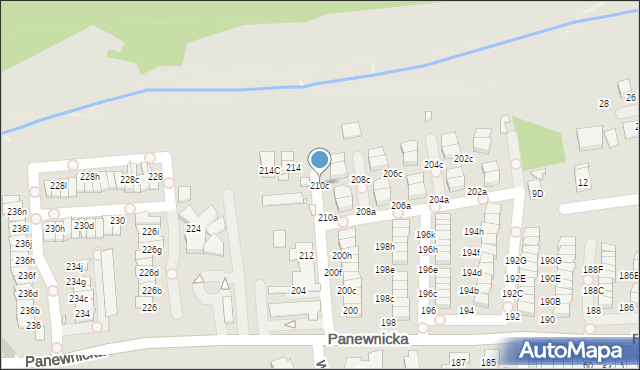 Katowice, Panewnicka, 210c, mapa Katowic