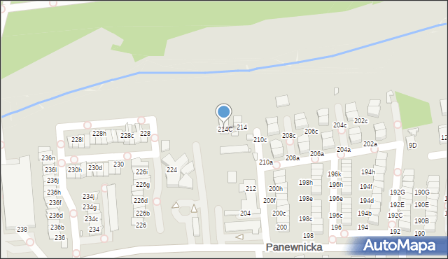 Katowice, Panewnicka, 214C, mapa Katowic