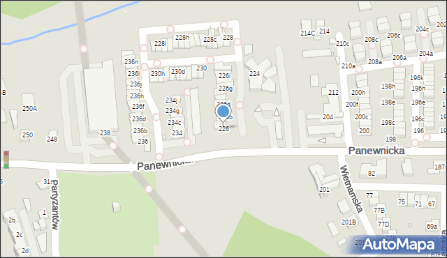 Katowice, Panewnicka, 226, mapa Katowic