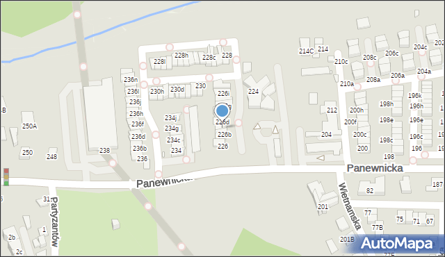 Katowice, Panewnicka, 226c, mapa Katowic