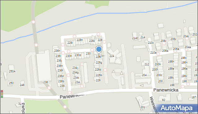 Katowice, Panewnicka, 226i, mapa Katowic