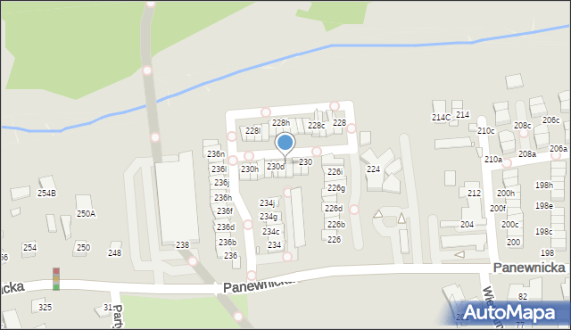 Katowice, Panewnicka, 230c, mapa Katowic