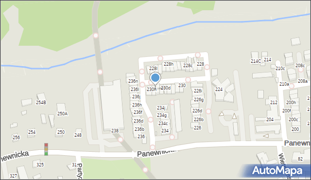 Katowice, Panewnicka, 230g, mapa Katowic