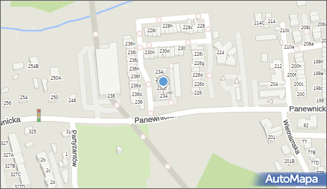 Katowice, Panewnicka, 234a, mapa Katowic