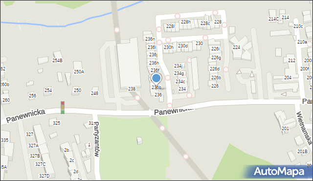 Katowice, Panewnicka, 236a, mapa Katowic