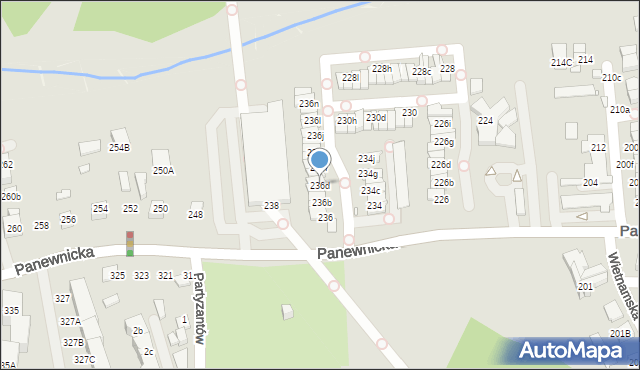 Katowice, Panewnicka, 236d, mapa Katowic