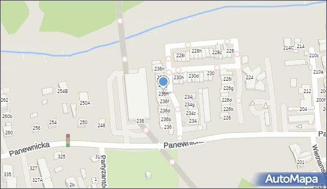 Katowice, Panewnicka, 236h, mapa Katowic