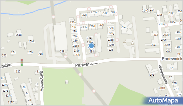Katowice, Panewnicka, 240a, mapa Katowic