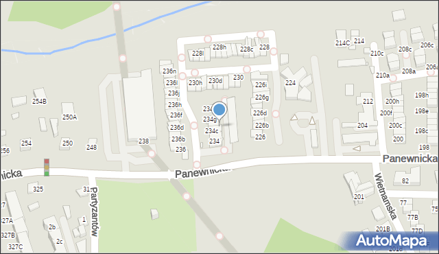 Katowice, Panewnicka, 240c, mapa Katowic