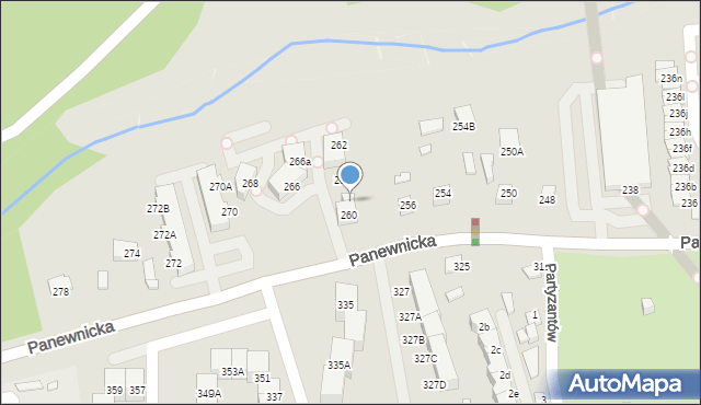 Katowice, Panewnicka, 260A, mapa Katowic